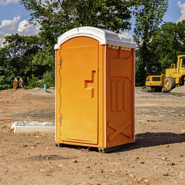 how often are the porta potties cleaned and serviced during a rental period in Round Pond